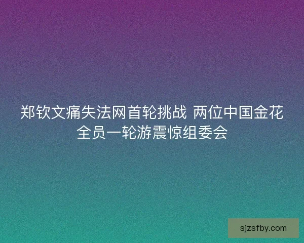 郑钦文痛失法网首轮挑战 两位中国金花全员一轮游震惊组委会