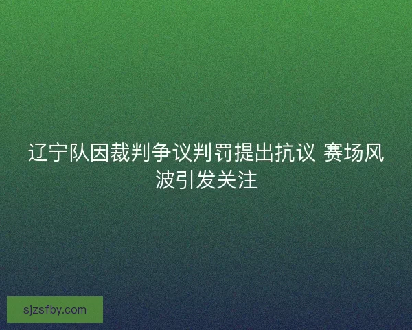 辽宁队因裁判争议判罚提出抗议 赛场风波引发关注 辽宁队因裁判争议判罚提出抗议 赛场风波引发关注